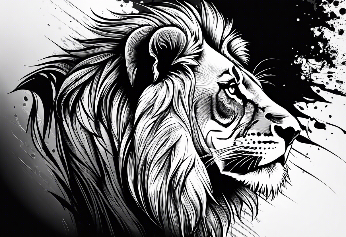 Roaring Lion Face Tribal Tattoo Design Isolated in White. Transparent  Version Available Stock Image - Illustration of strength, tattoo: 295310653