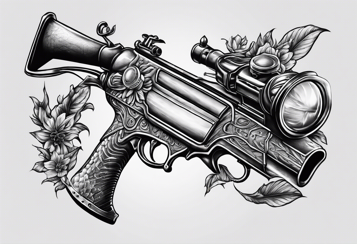 capricorn with sunglasses and shotgun tattoo idea