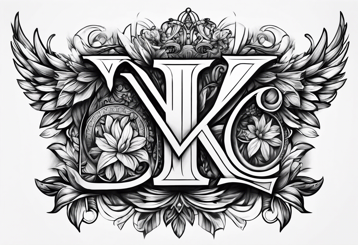 Capital letter Y followed by the Roman date June 1 tattoo idea