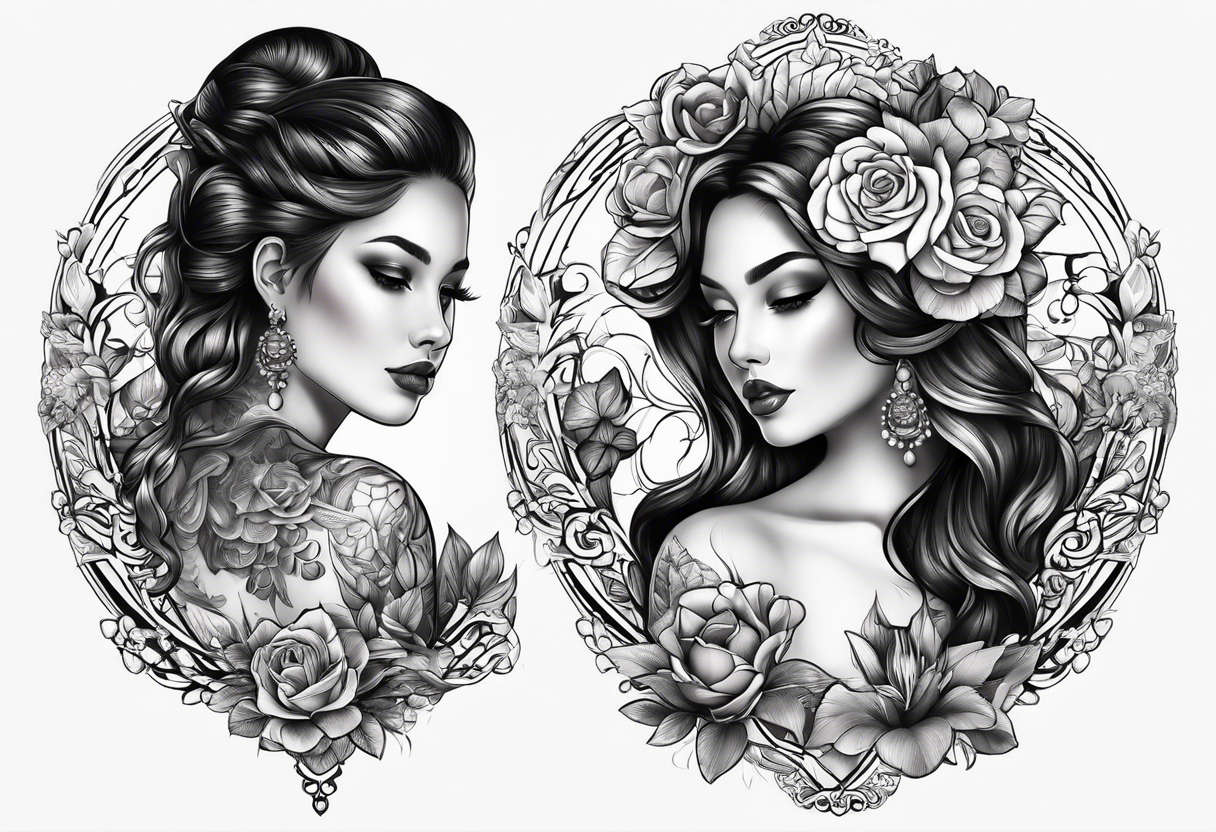 2 sets of twins tattoo idea