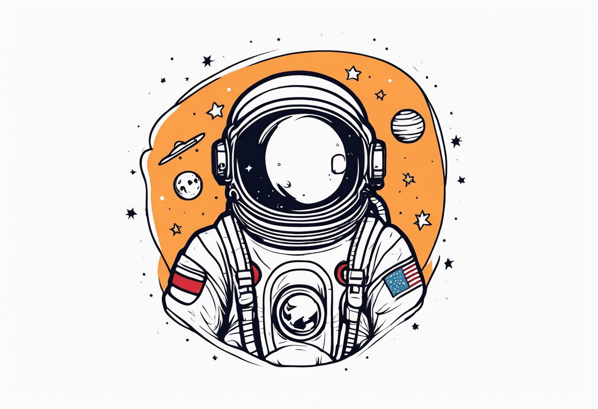 love astronaut tattoo idea