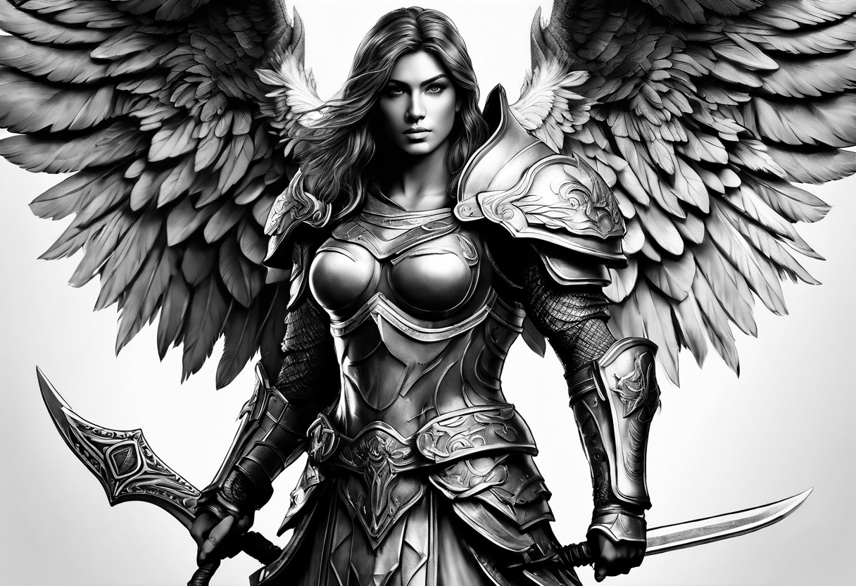 archangel warrior tattoo idea