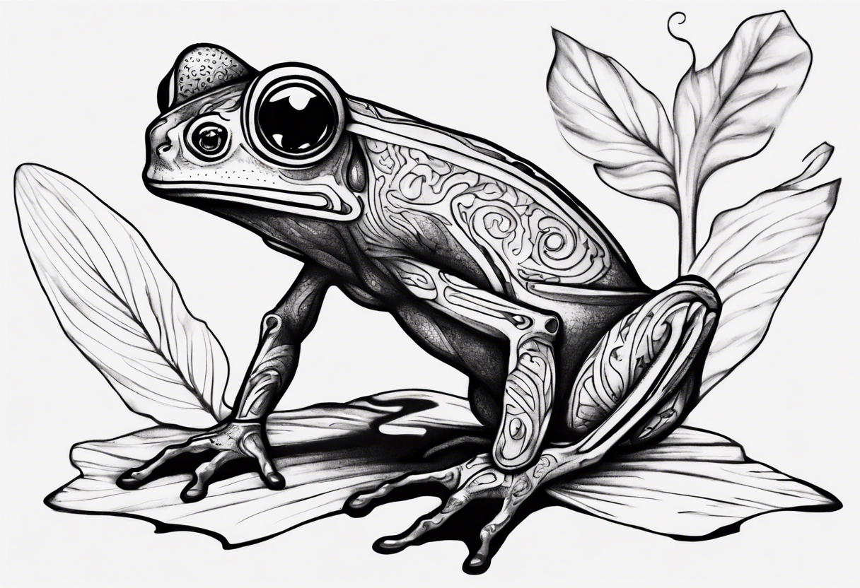 cybersigilism common coqui sitting on flor de maga tattoo idea