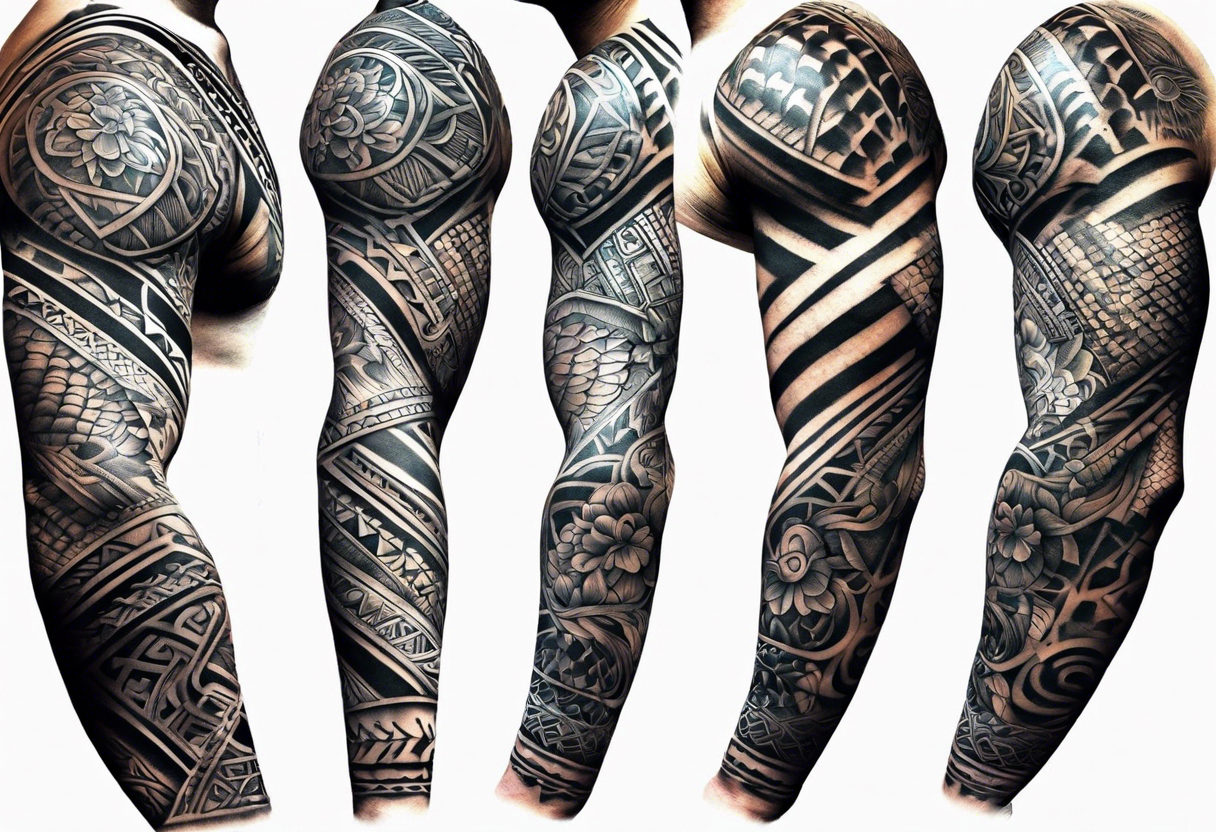 Tribal Half Sleeve Tattoo| WannaBeInk.com