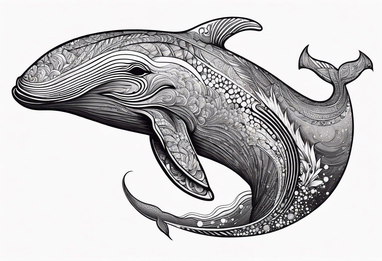 Side profile. whale. tattoo idea