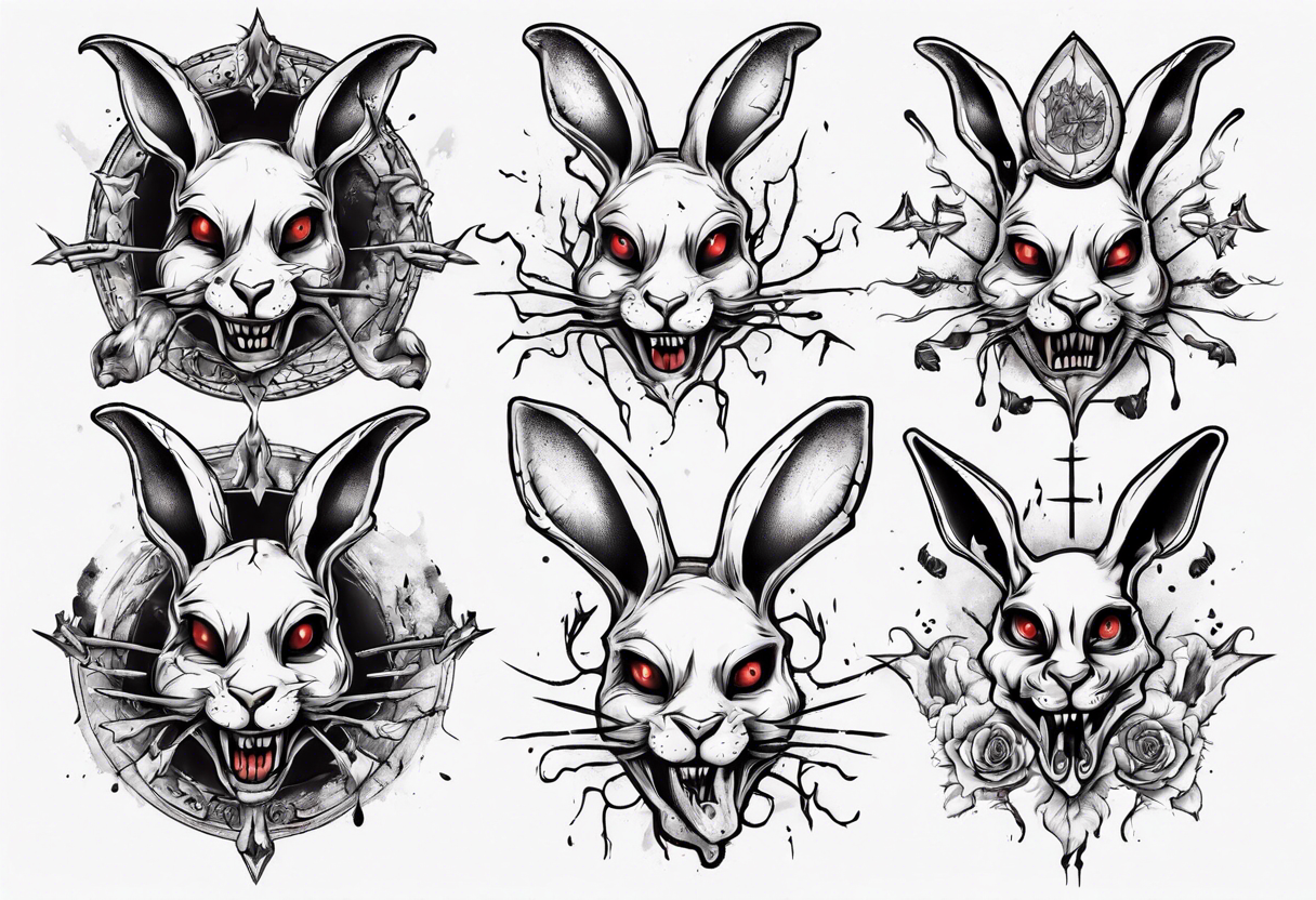 1,400+ Rabbit Tattoo Designs Stock Illustrations, Royalty-Free Vector  Graphics & Clip Art - iStock