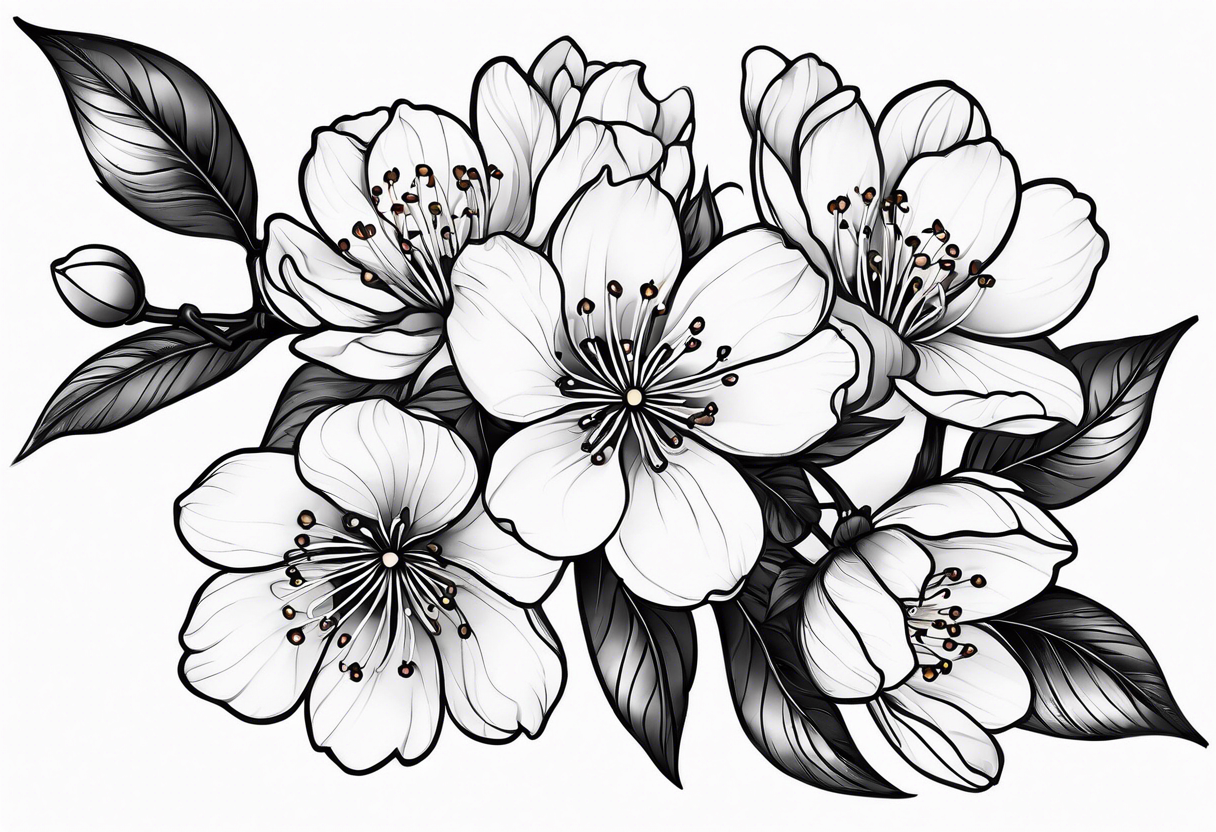 single cherry blossom flower tattoo idea