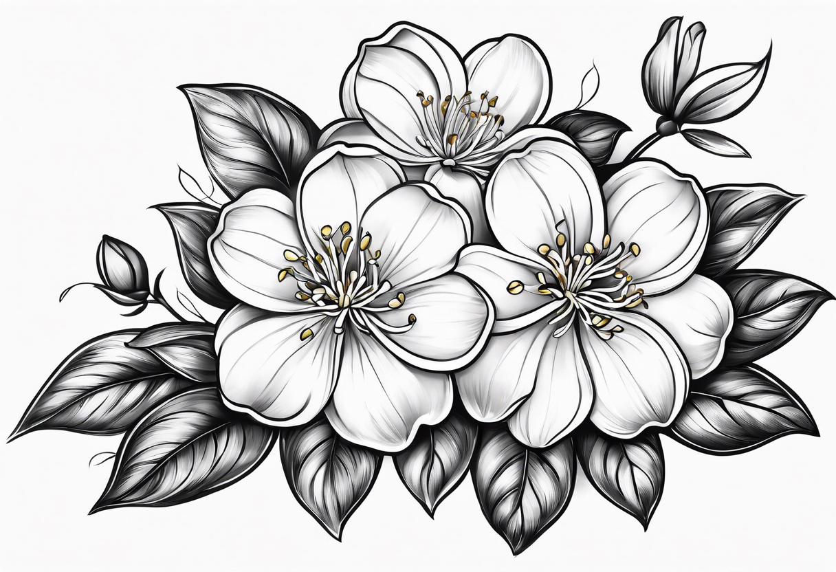 Jasmine flower mini for girls tattoo idea