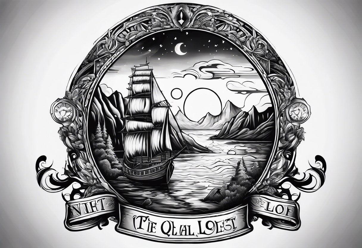 Tattoo describing Not All Those Who Wander Are Lost, describing past life events tattoo idea