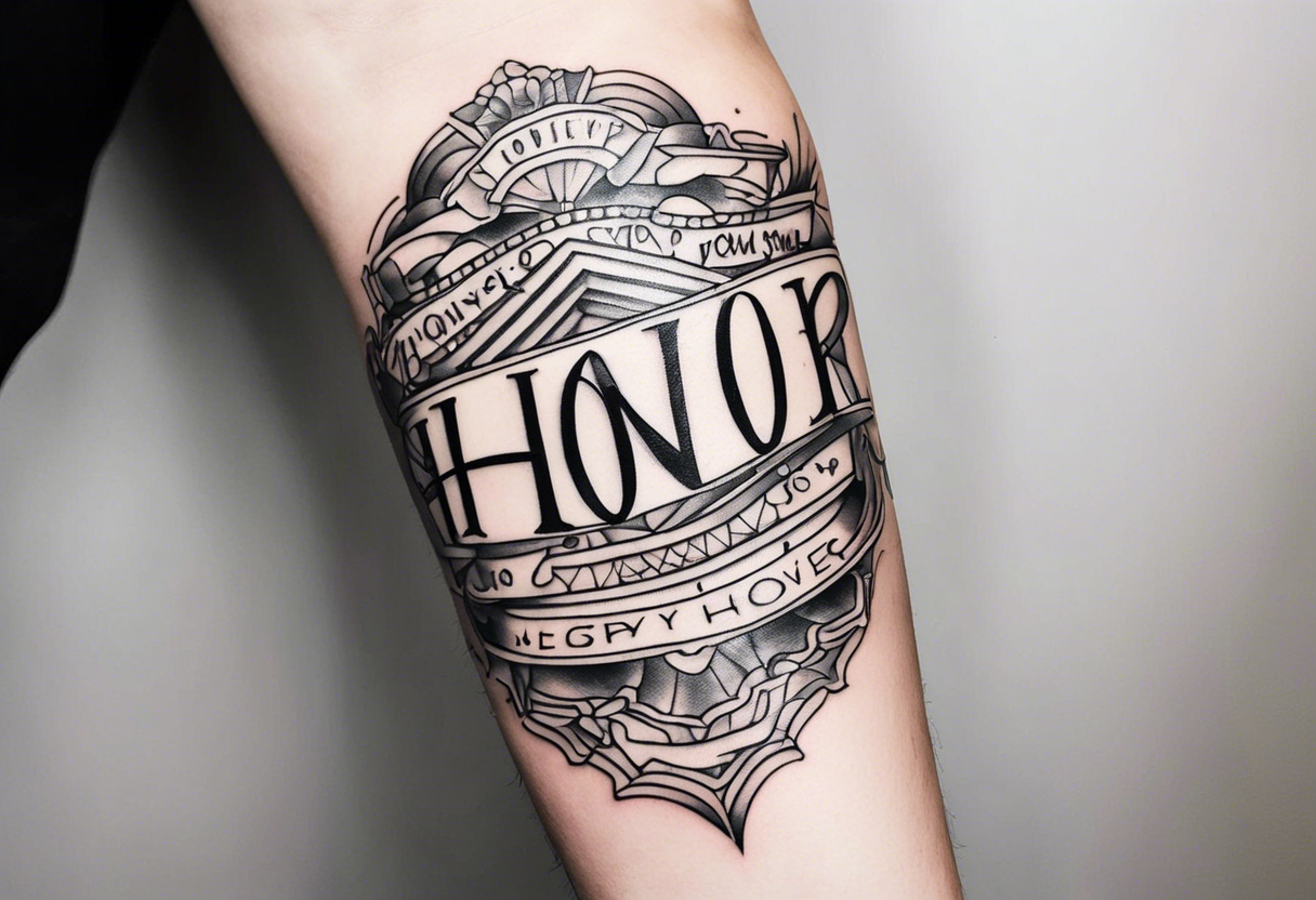 New baby Honor going down arm tattoo idea