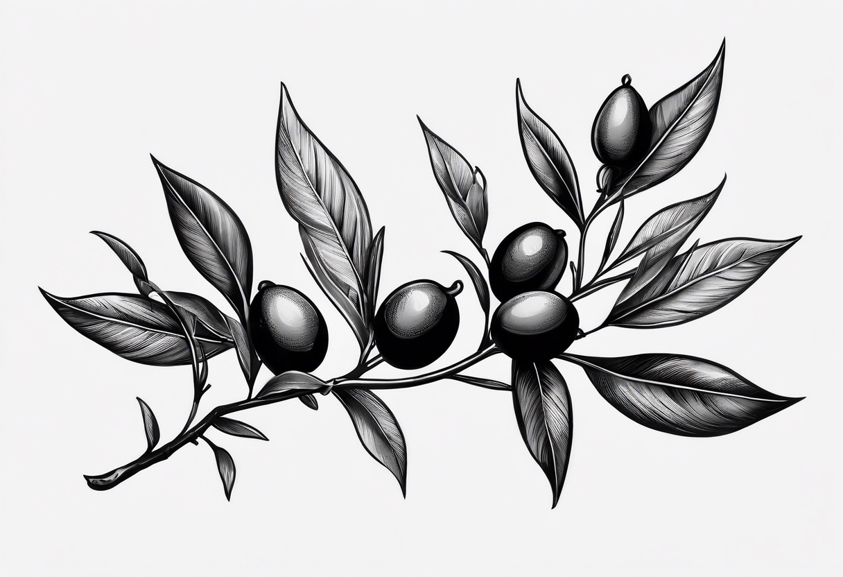 An olive branch wrap for the forearm that converts into a thorn crown at the bottom tattoo idea