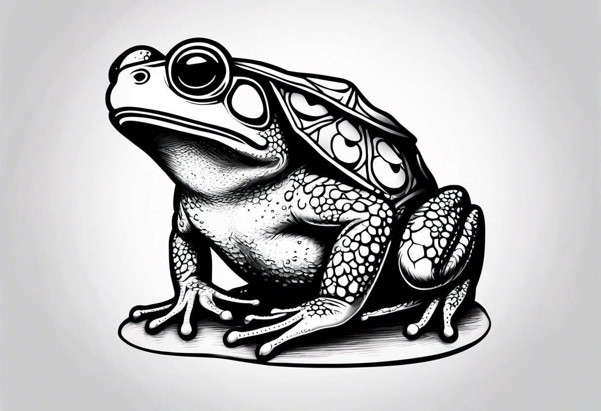 Toad with fur coat tattoo idea