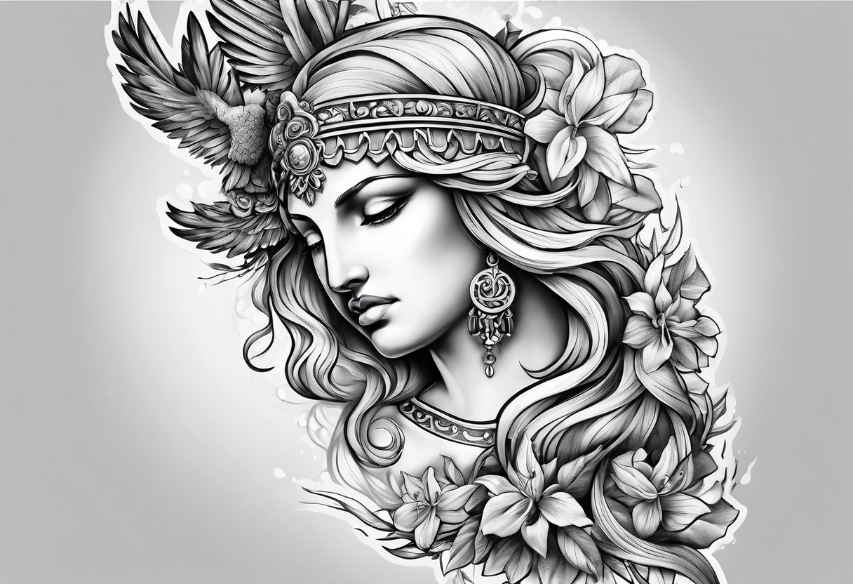 greek mythology arm sleeve tattoo idea