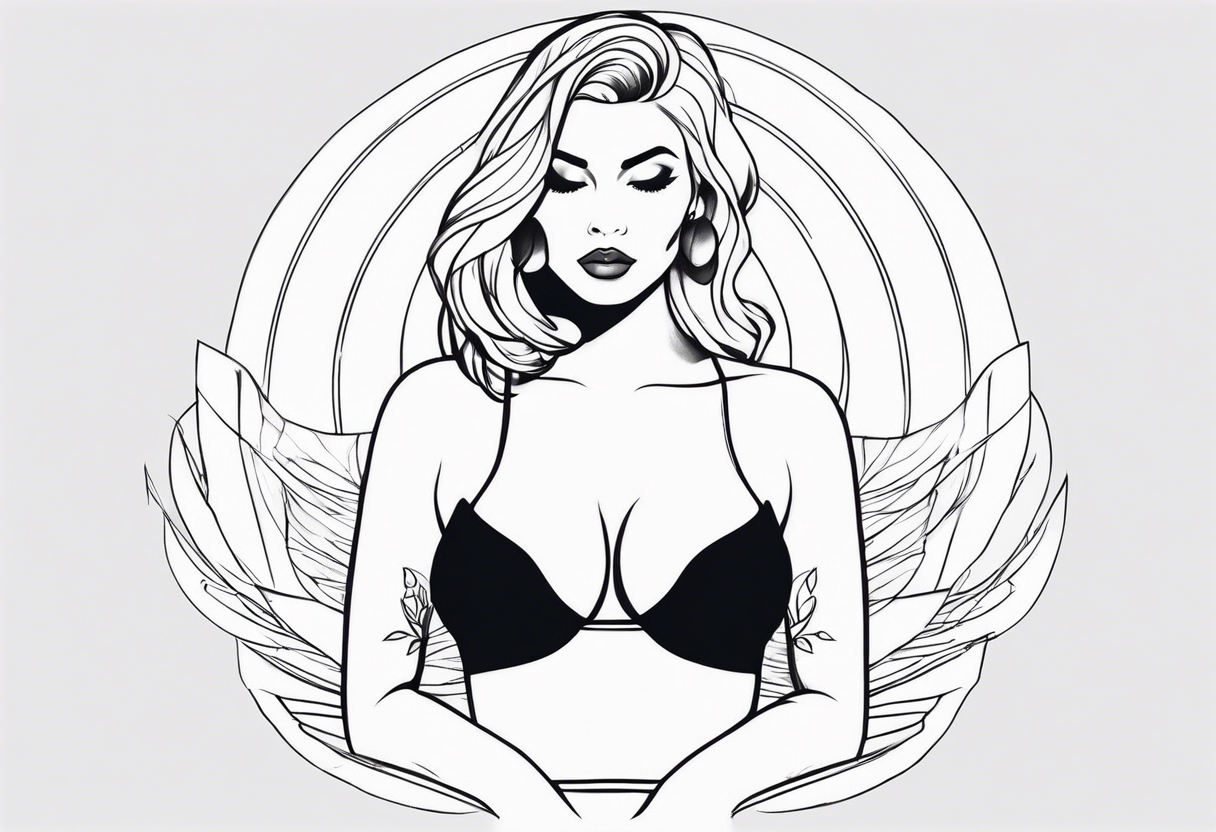 woman with big titts tattoo idea