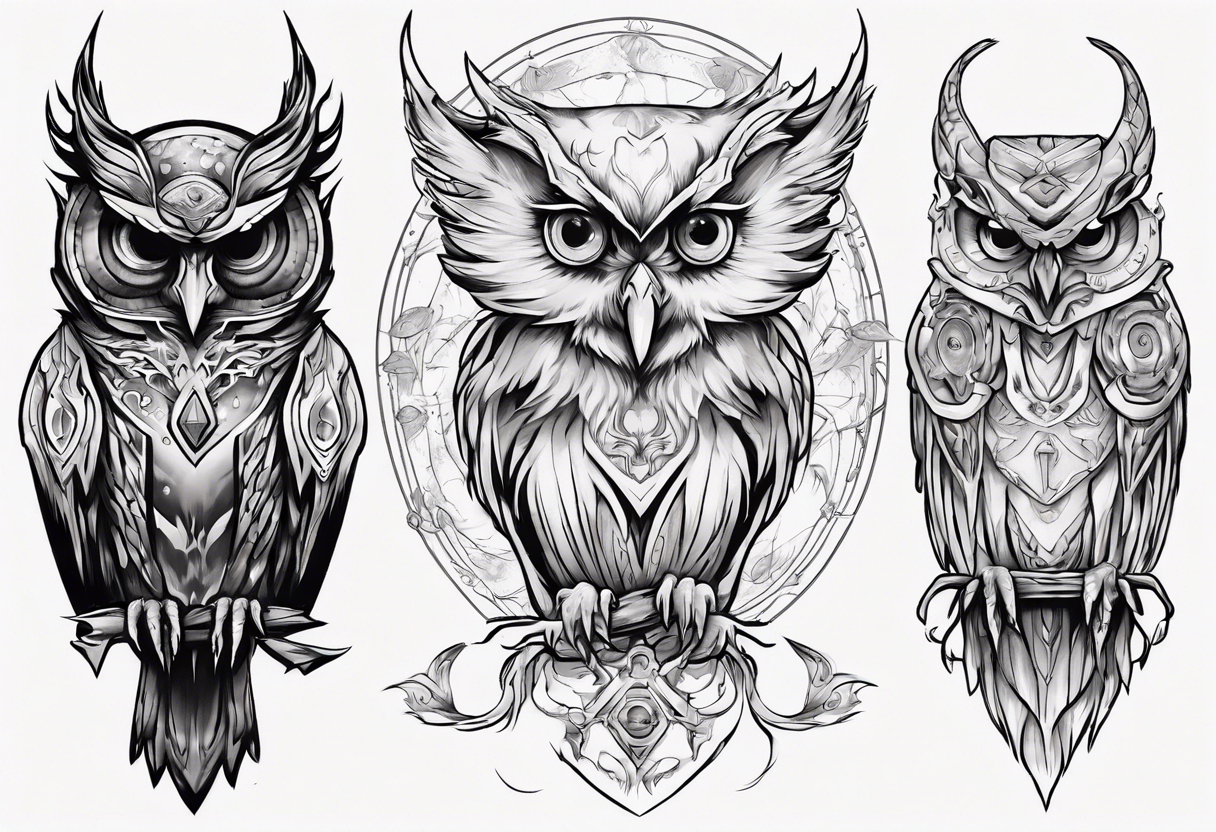 The Demon Owl Stolas, a Prince of Hell who is obsessed with gems, knowledge of astrology and poisonous plants. tattoo idea