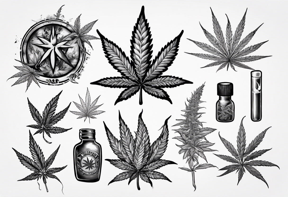 marijuana tattoo idea