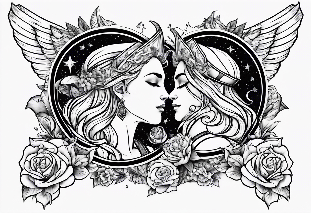 Gemini zodiac sign tattoo idea