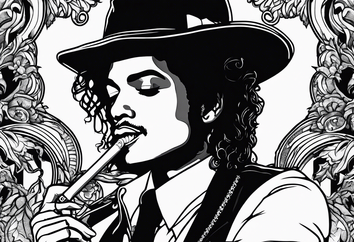 micheal jackson smoking cigarette tattoo idea