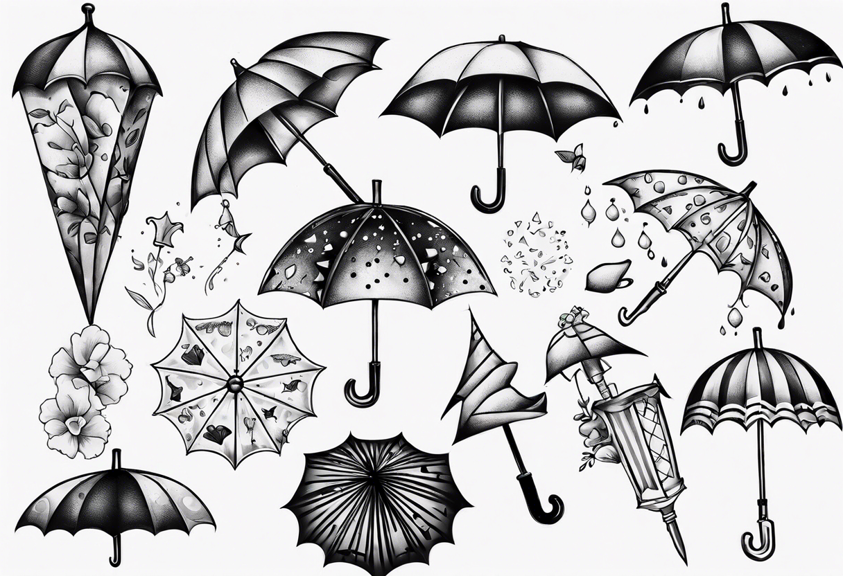 marry Poppins umbrella tattoo idea