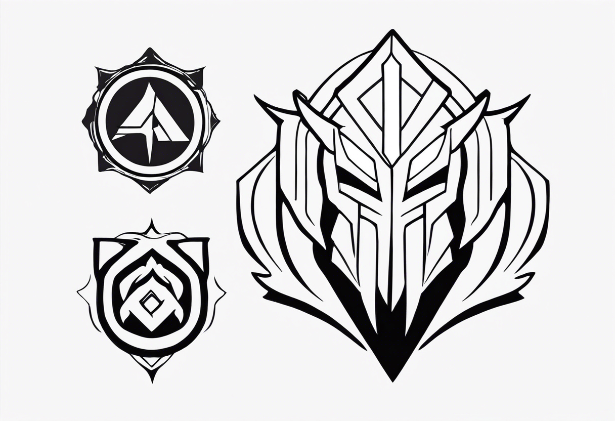 Vinyl with dota 2 Logo inside tattoo idea