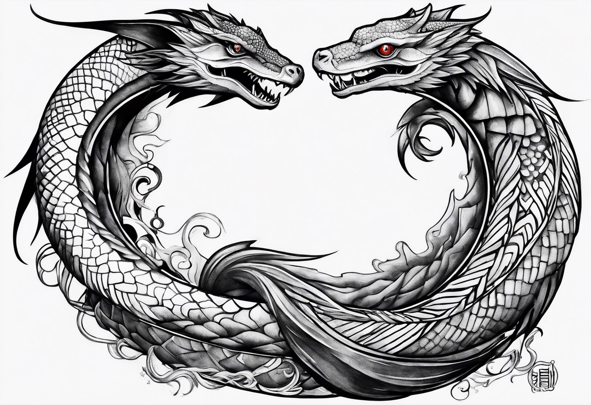 dead ouroboros tattoo idea