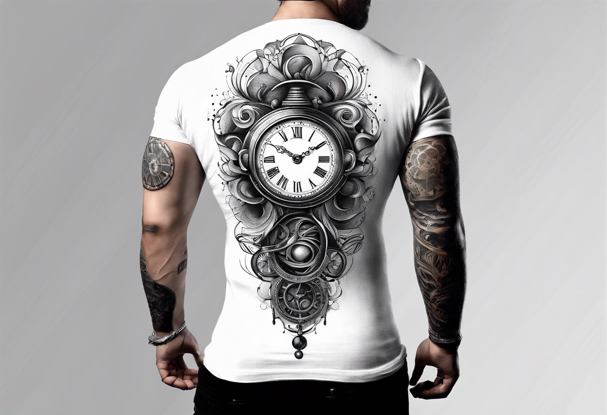 a cosmic clockwork tattoo idea