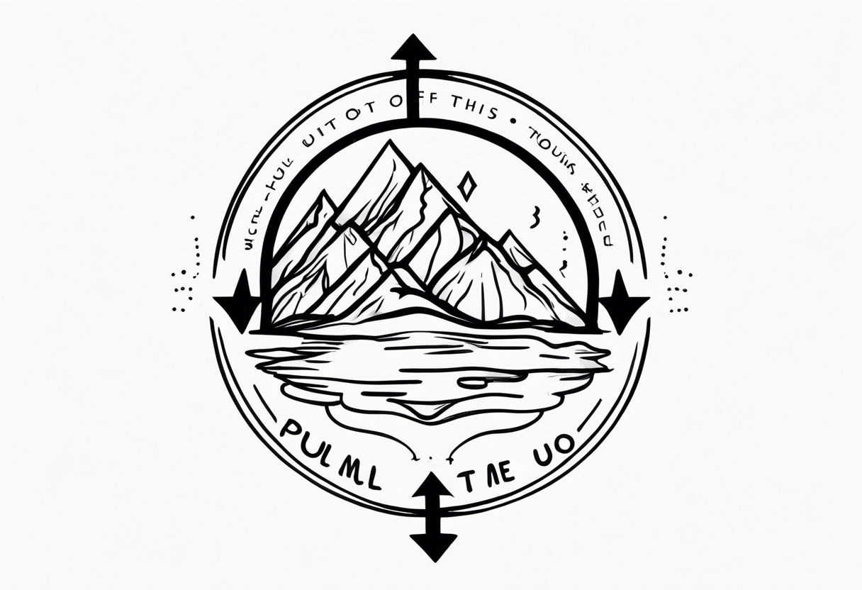 A simple quote tattoo saying “pull me out of this” tattoo idea