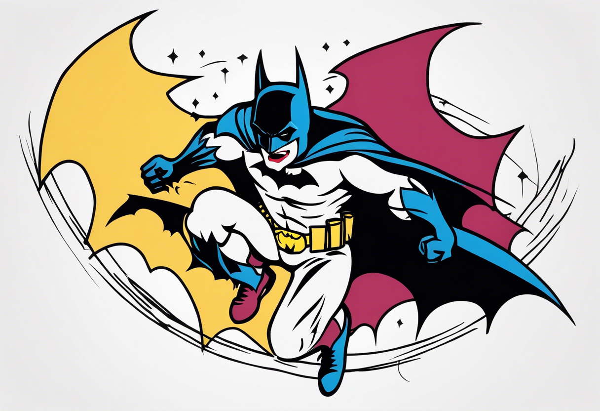 batman fight joker tattoo idea