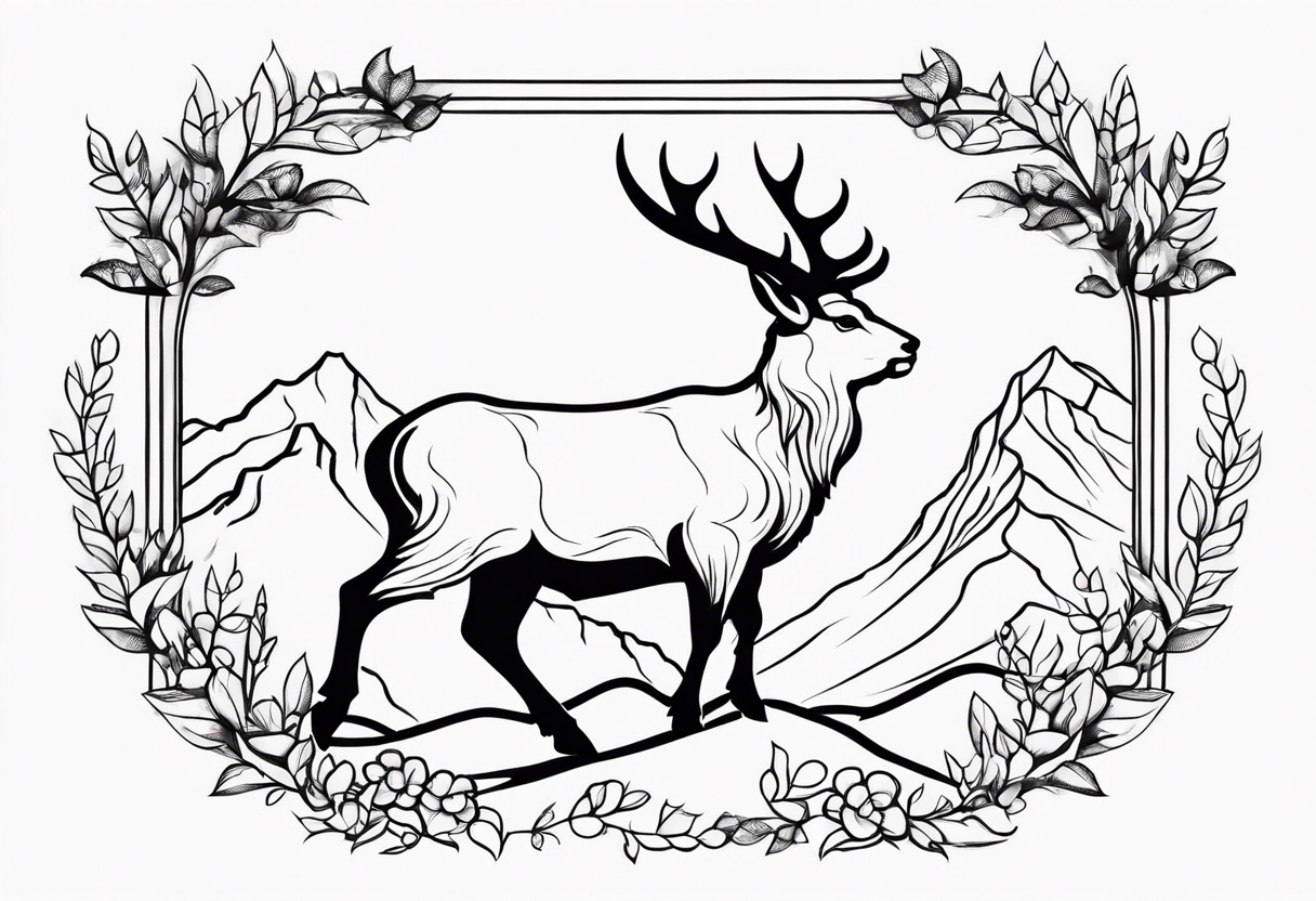 Steinbock mit Schrotflinte tattoo idea