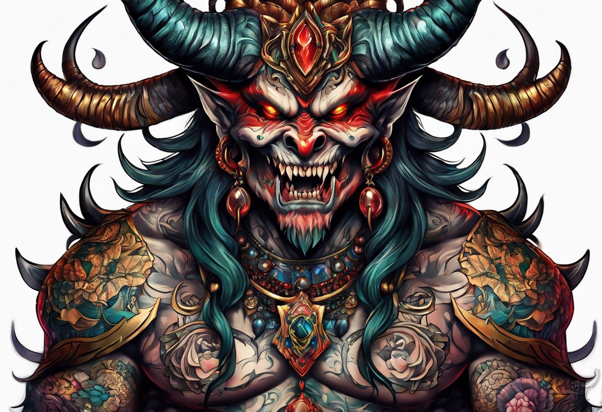 Ascended demon tattoo idea