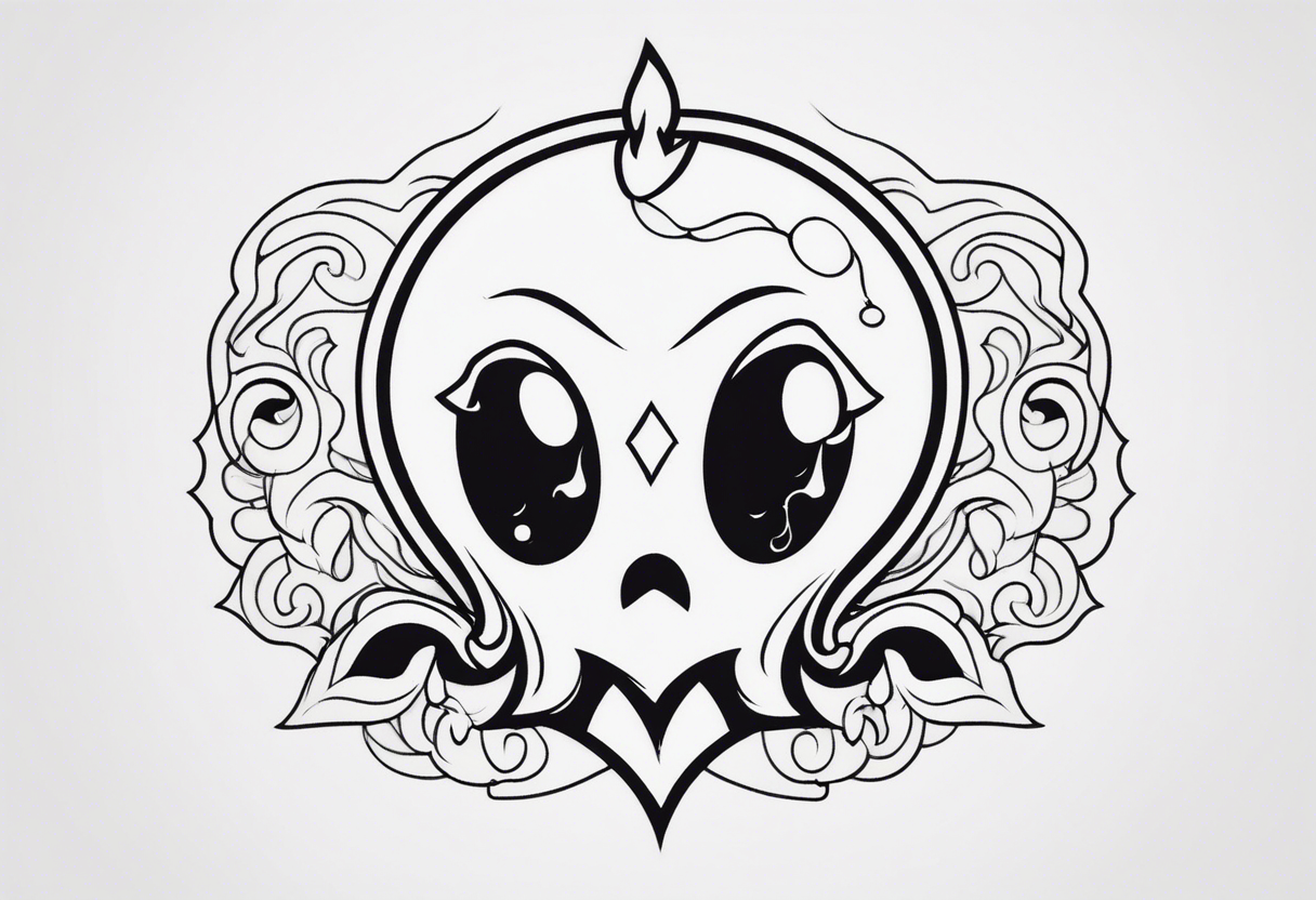 ghost who crying tattoo idea