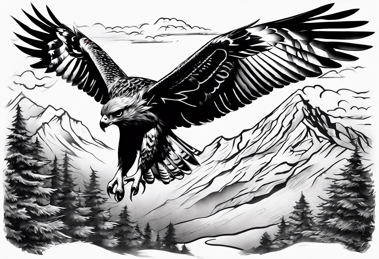 Small Hawk Tattoo Design | Hawk tattoo, Small tattoos, Tattoo designs