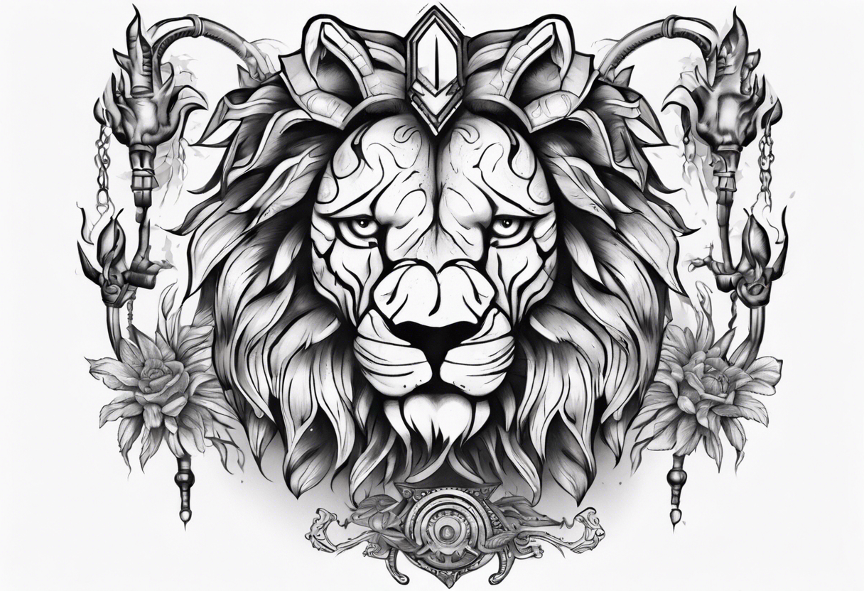 Lion Tattoo Stencil, Lion SVG Graphic by tattooworker · Creative Fabrica, Tattoo  Stencil