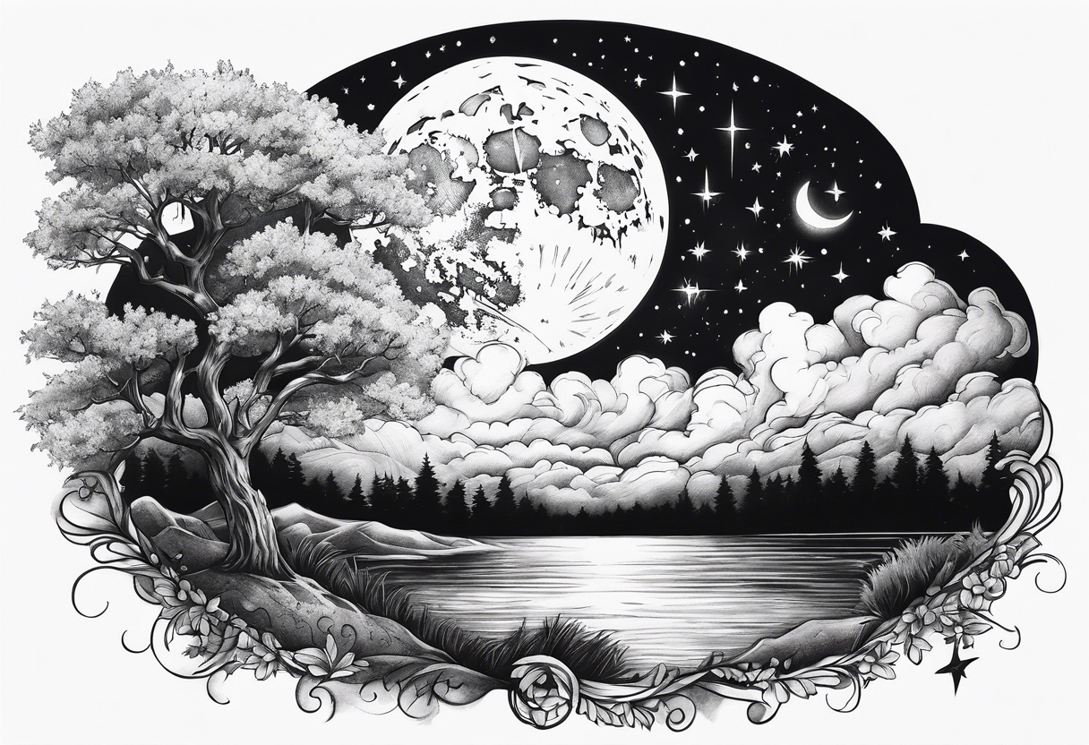 Night sky tattoo idea