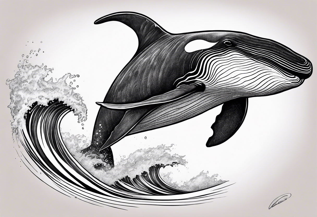 Breaching whale Maui tattoo idea