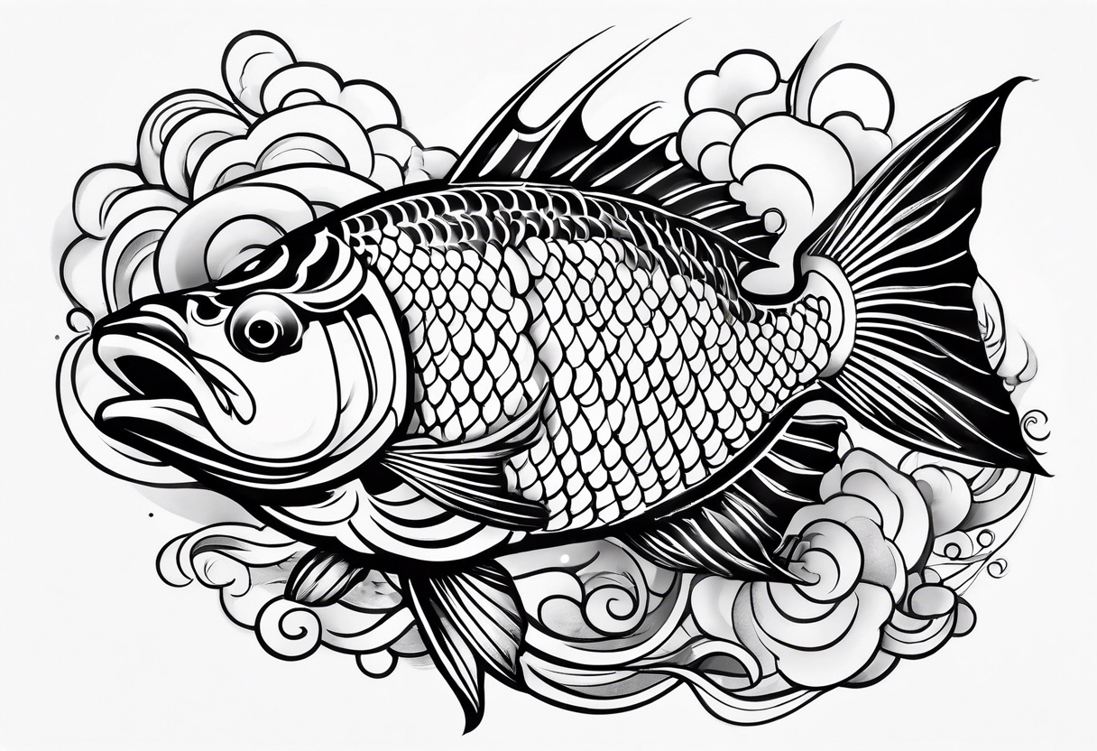 coyfish japanese style tattoo idea