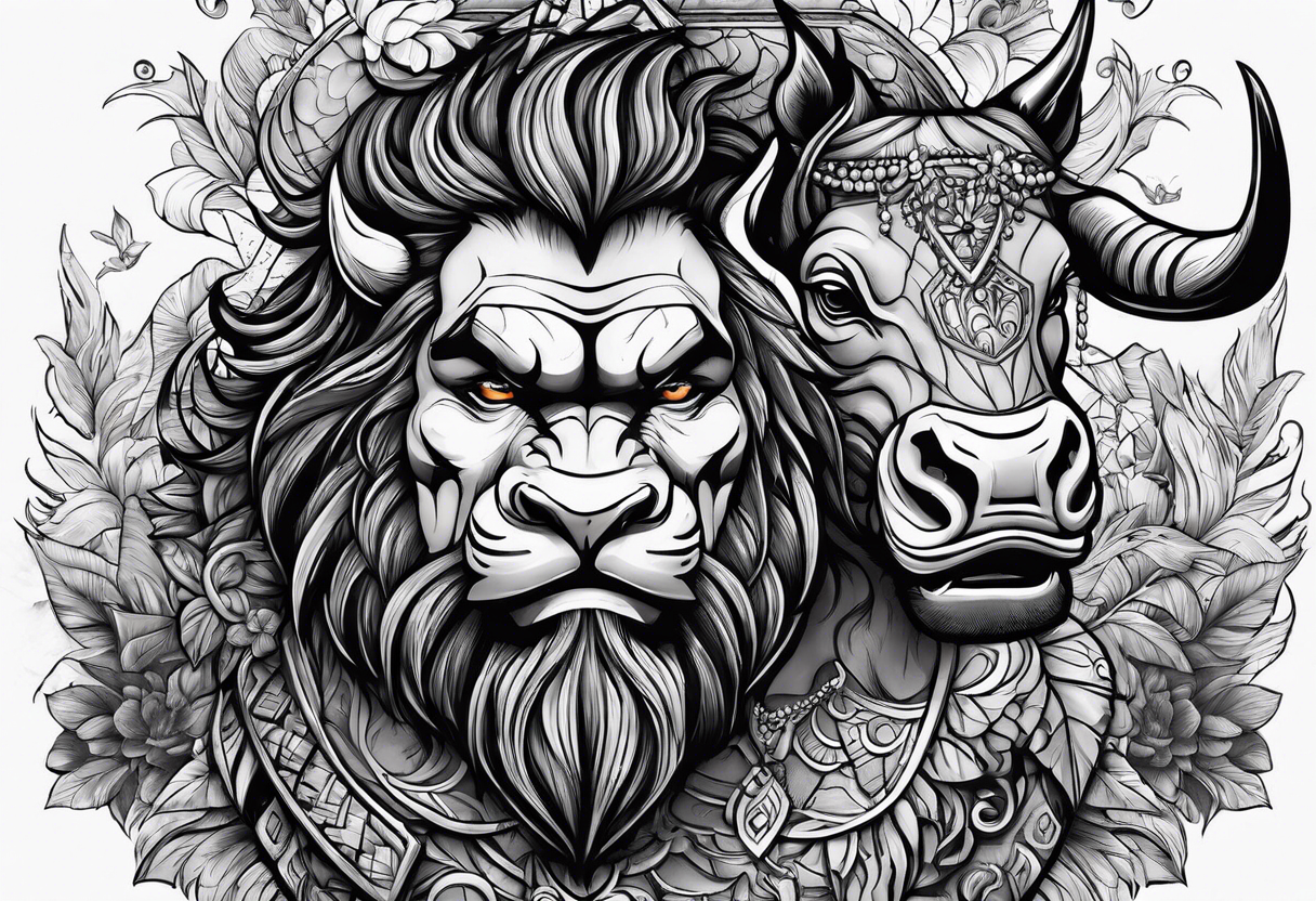 cavemen and wholly rhino tattoo idea