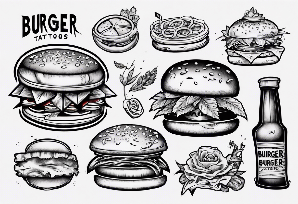 burger tattoo idea