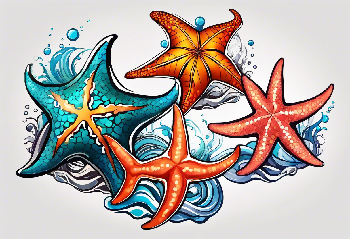 Starfish Tattoo Design On Ankle - Tattoos Designs