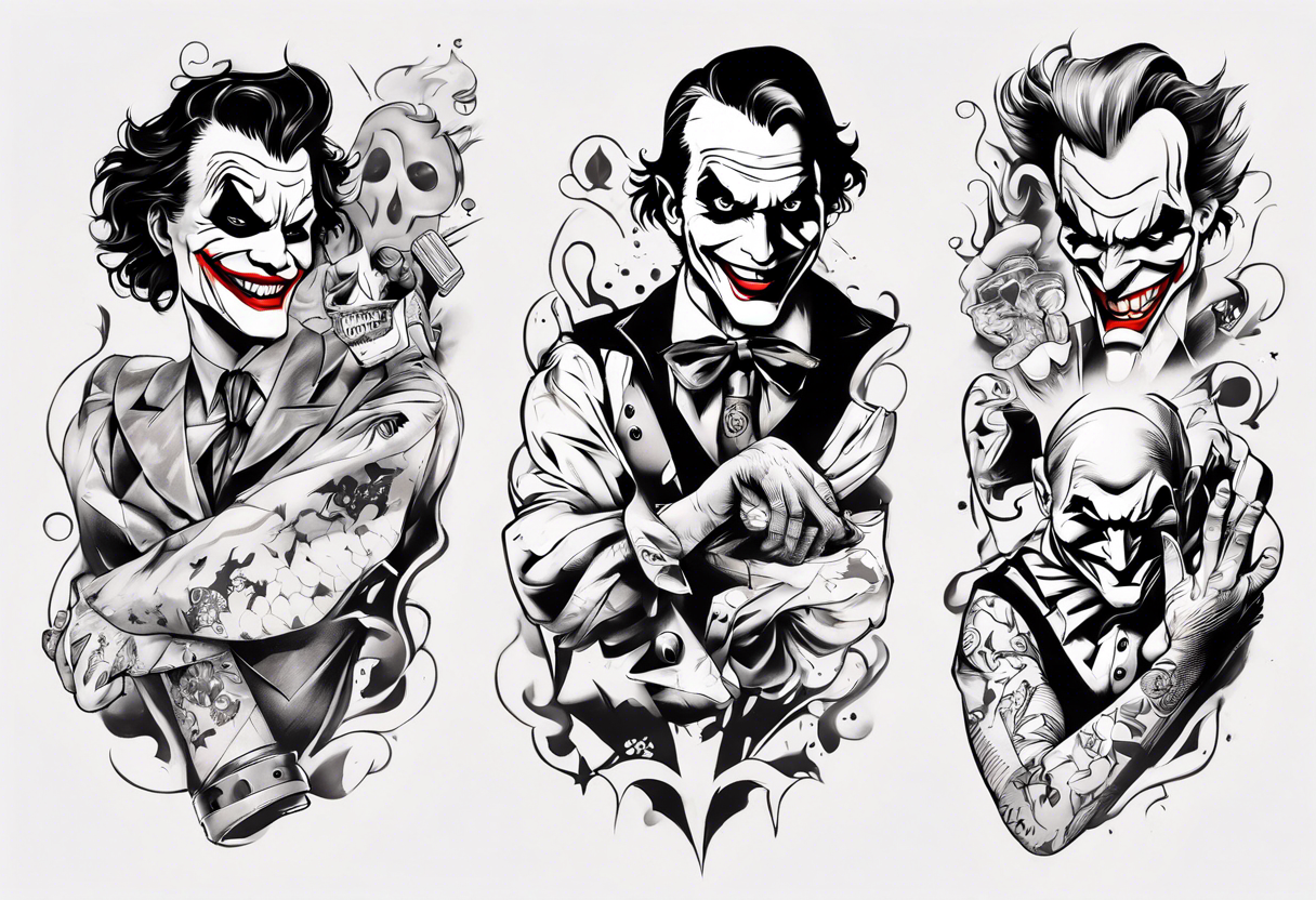 Free Joker Tattoo Black And White, Download Free Joker Tattoo Black And  White png images, Free ClipArts on Clipart Library