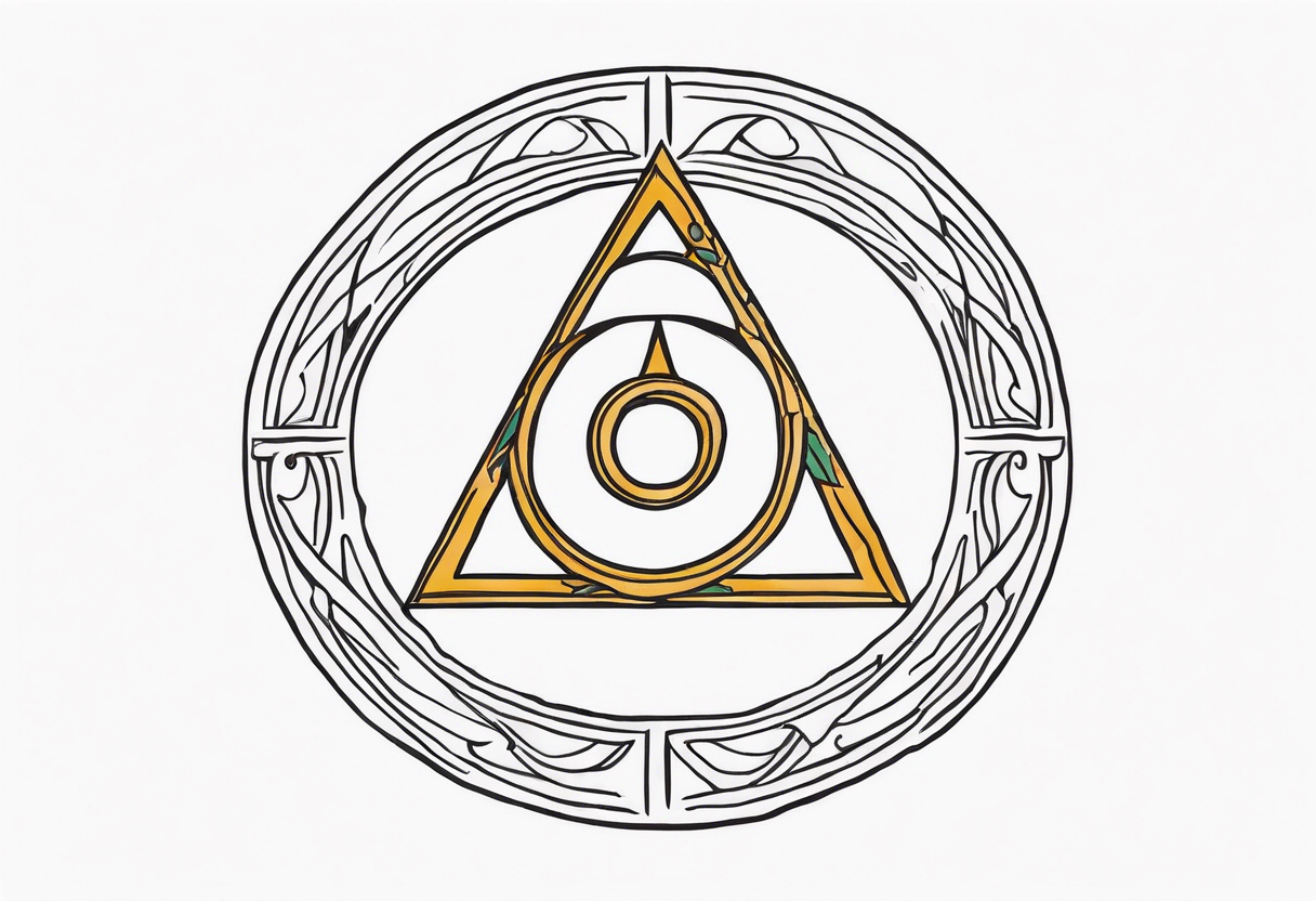 Ancient greek omega trinity symbol tattoo idea