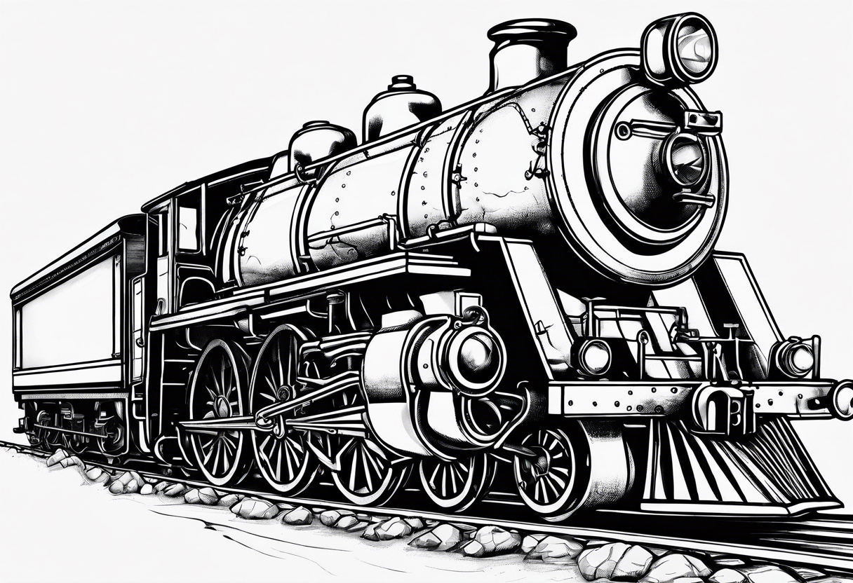 train in the sea tattoo idea