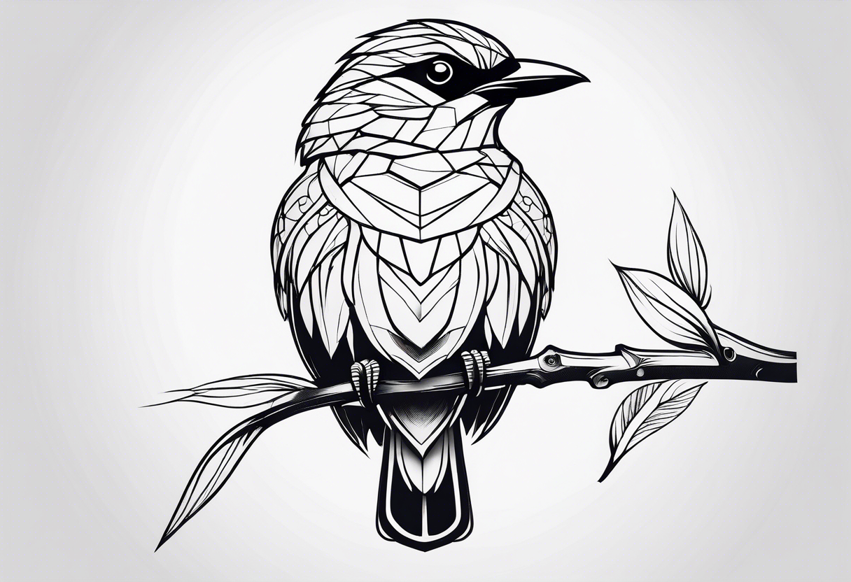 Fly high with our captivating bird tattoo design. This stunning  illustration features intricate details that will make your skin soar  23367877 Vector Art at Vecteezy