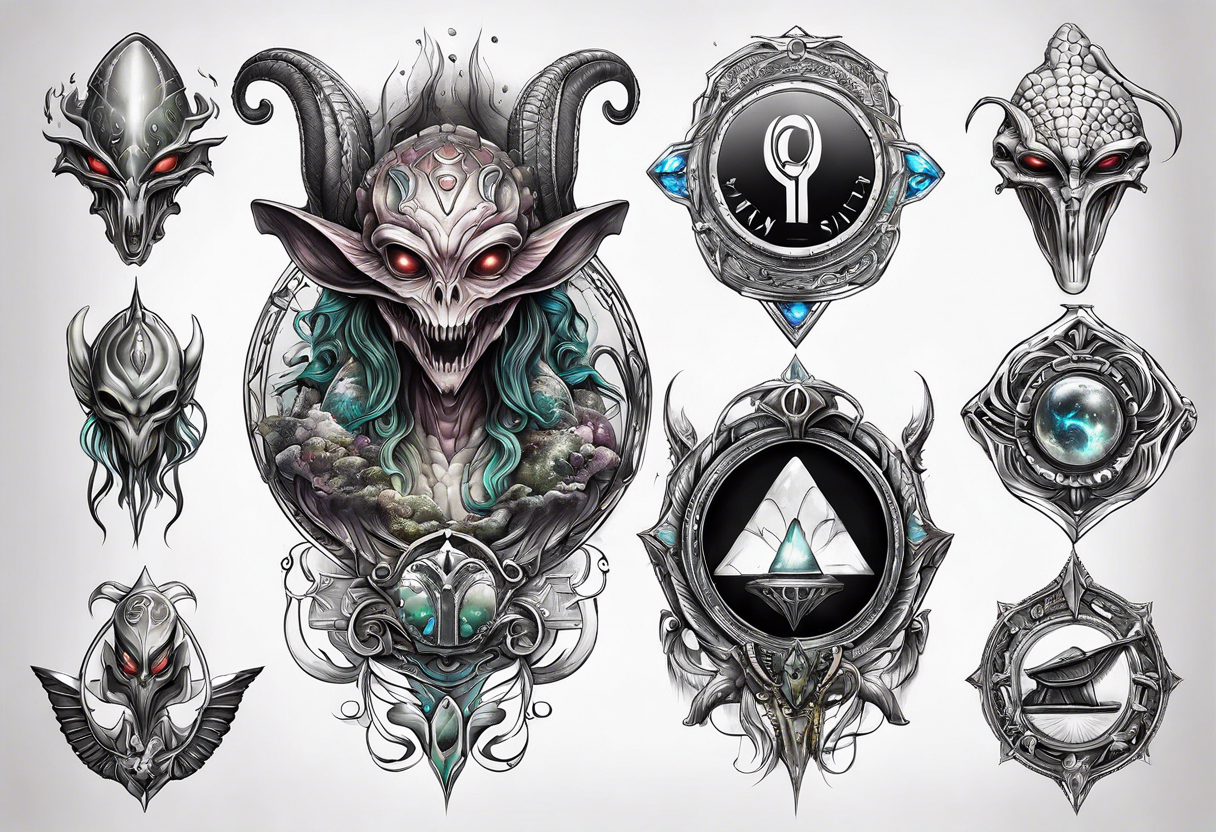 alien alphabet tattoo idea