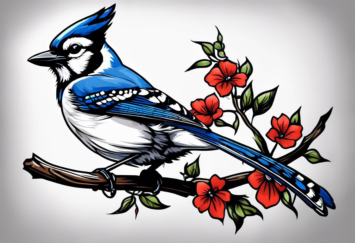 Blue Jay Bird on Branch Temporary Tattoo Water Resistant Fake Body Art Set  Collection | Michaels