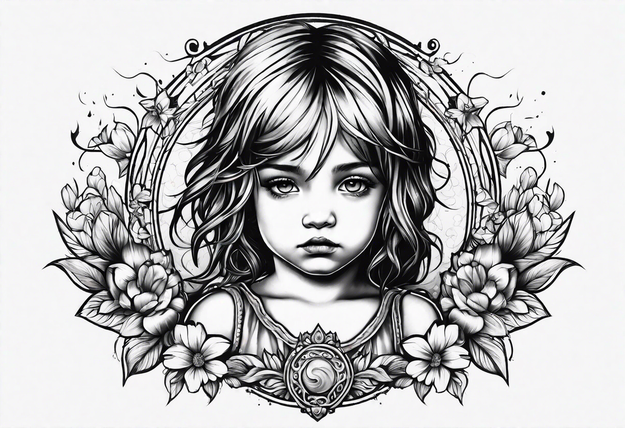 sad child tattoo idea