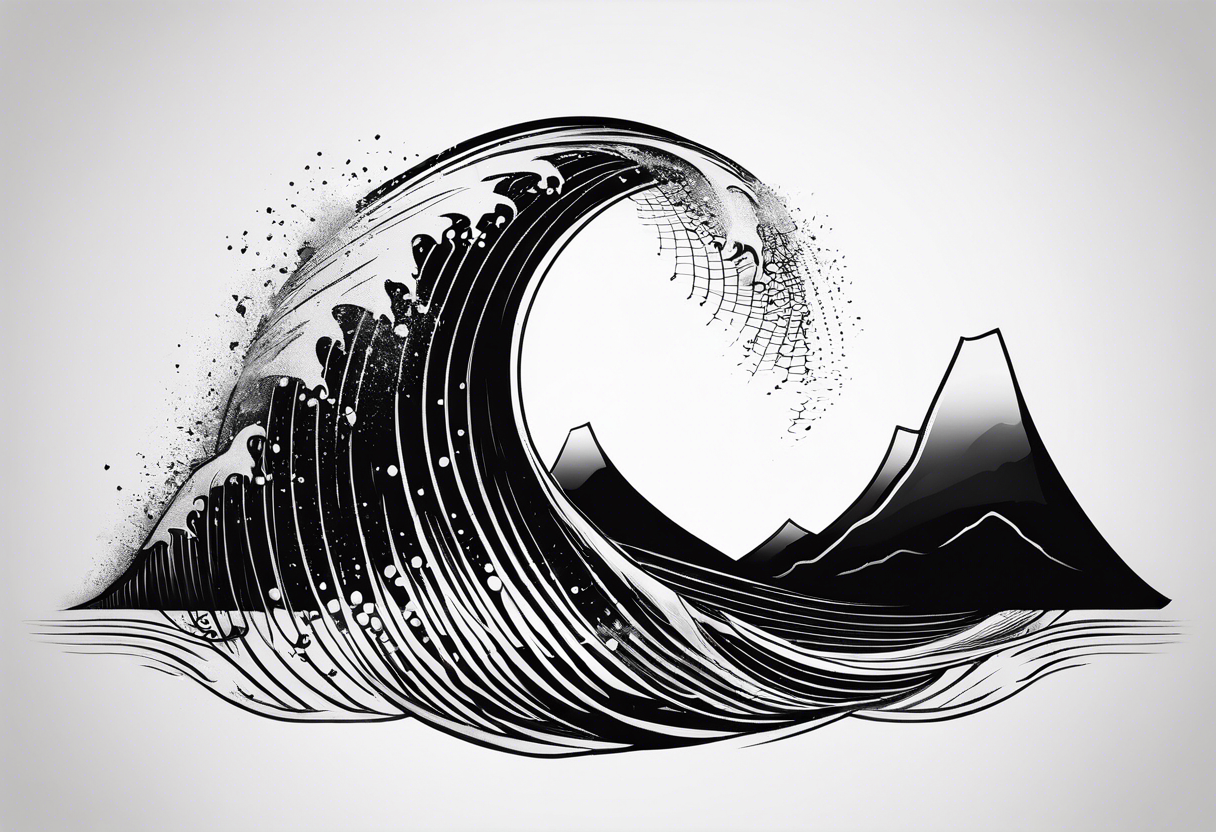 sound wave spectrum tattoo idea