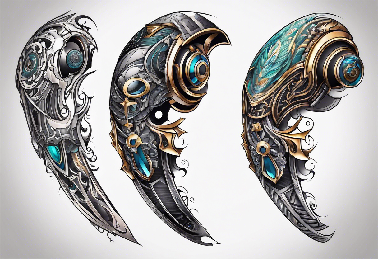 Biomechanical arm tattoo idea