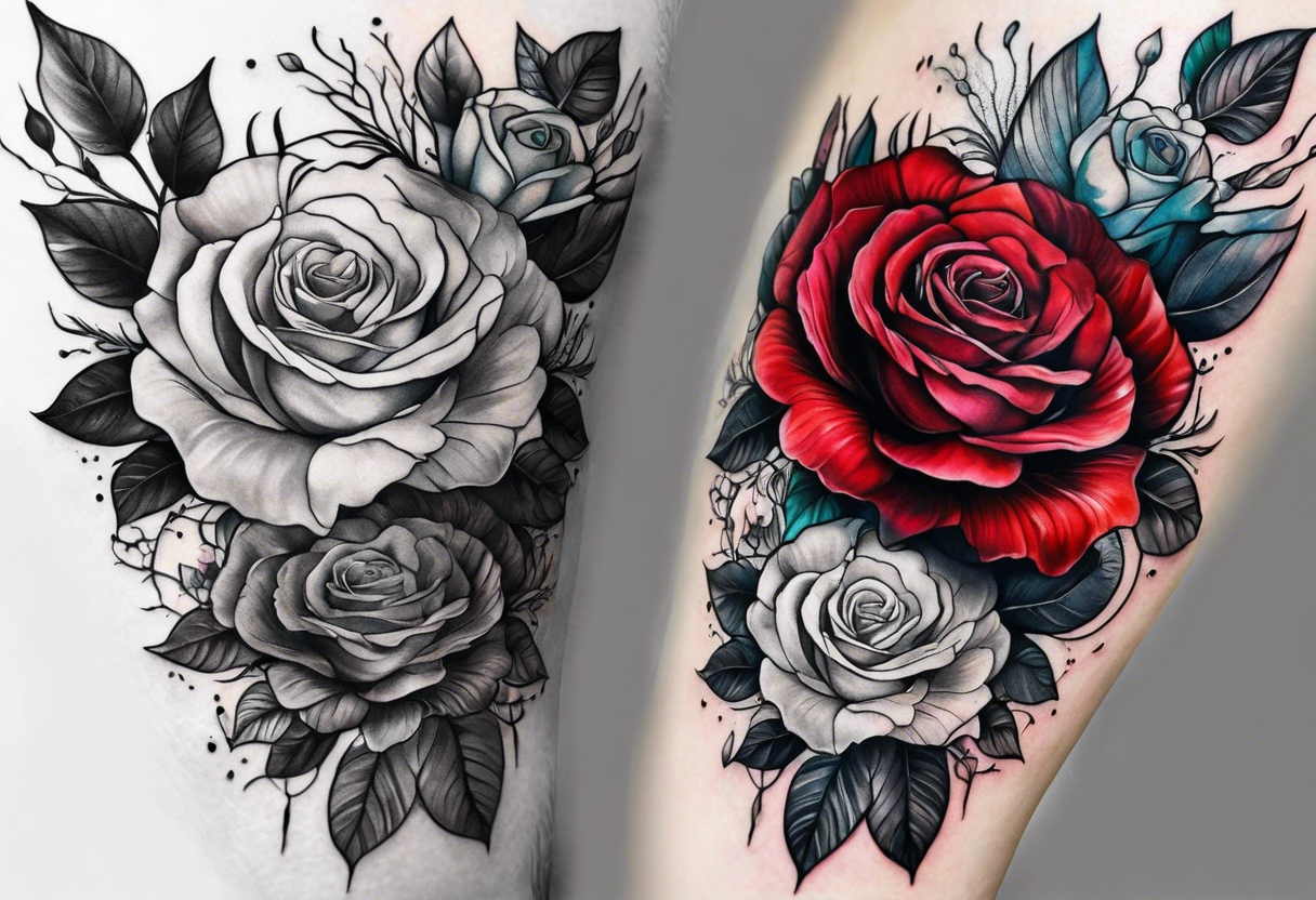 i want a full arm tattoo for a girl,it can be have a roses,flowers,not too over a simple thing tattoo idea