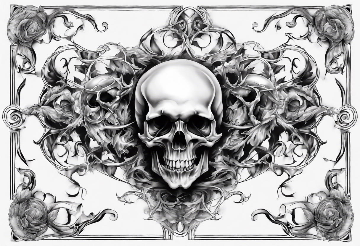 Skull Profile Hand Drawn Illustration Tattoo Stock Vector (Royalty Free)  1861296961 | Shutterstock